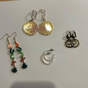 Set Of 5 Unique Fashion Earrings - Statement Drop Hoop & Dangle‎ Styles